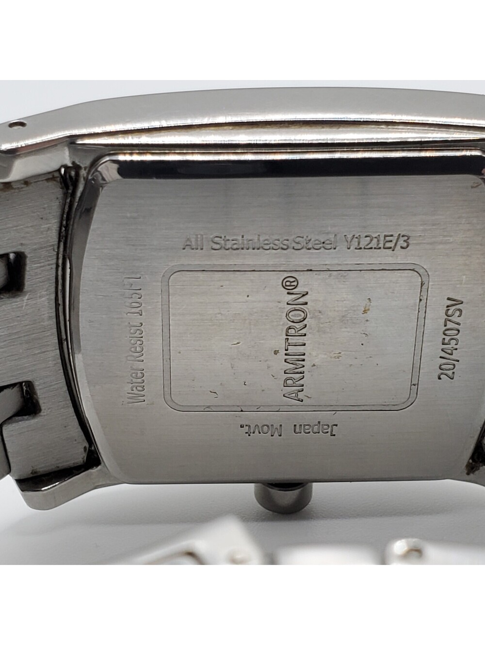 Armitron Quartz Mens Watch 33mm Rectangle Silver Tone New Battery - Picture 15 of 15